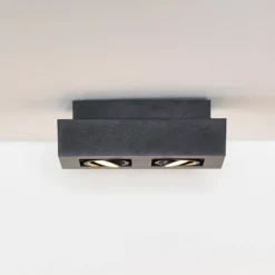 Deckenstrahler Xirax, zweiflammig, schwarz