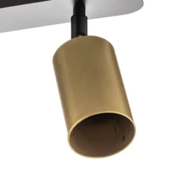 Deckenstrahler Zen 3 mit 3 Spots, schwarz-gold