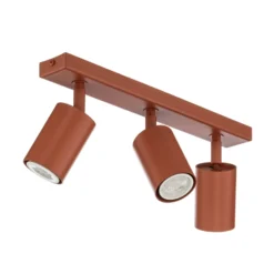 Deckenstrahler Zoom, 3-flammig, rot, Stahl, GU10
