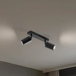 Deckenstrahler Zoom, 2-flammig, schwarz