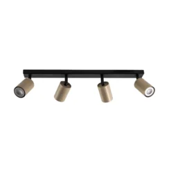 Deckenstrahler Zoom, 4-flammig, schwarz/gold