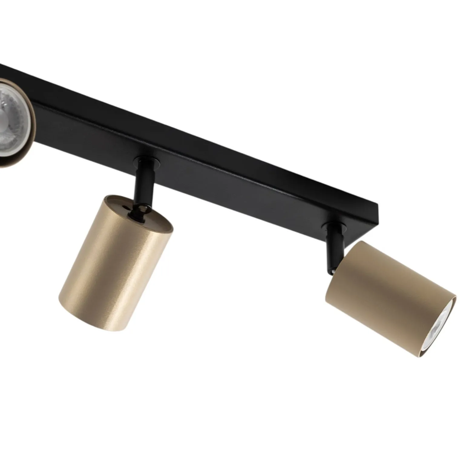 Deckenstrahler Zoom, 4-flammig, schwarz/gold