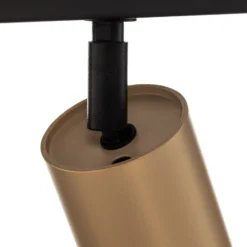 Deckenstrahler Zoom, 3-flammig, schwarz/gold