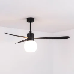 Deckenventilator Amelia Ball LED-Leuchte, schwarz