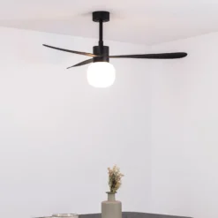 Deckenventilator Amelia Ball LED-Leuchte, schwarz