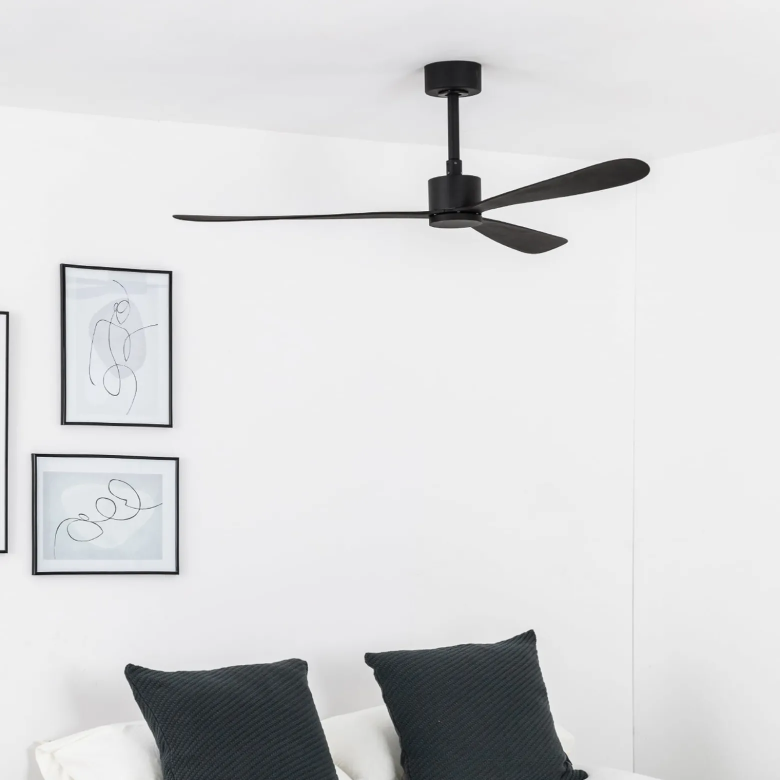 Deckenventilator Amelia, DC-Motor 3 Flügel schwarz