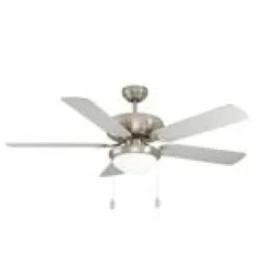 Deckenventilator Ballina, E27, nickel matt, Zugschalter
