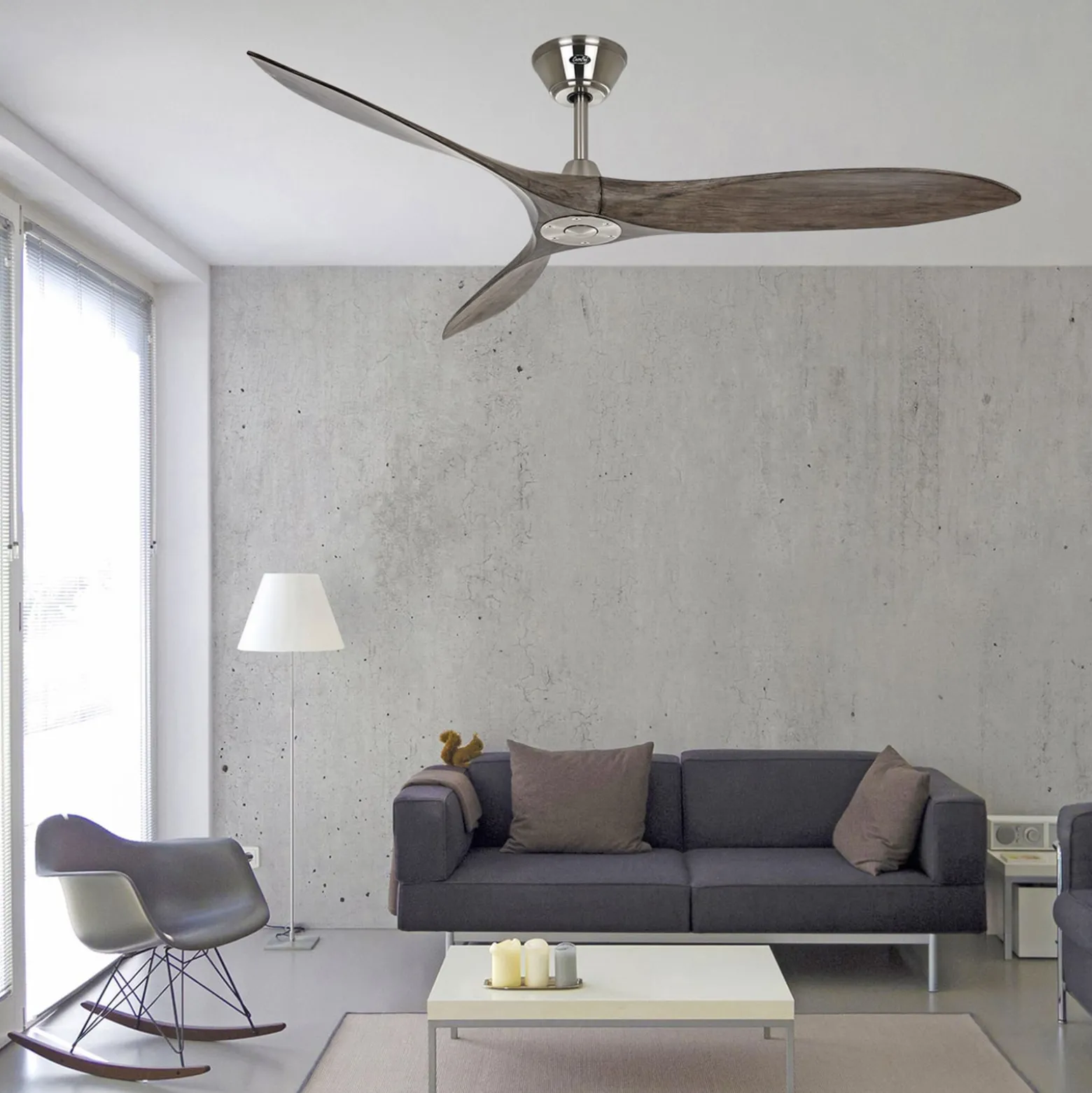 Deckenventilator Eco Airscrew 152 cm chrom