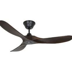 Deckenventilator ECO GENUINO schwarz/nussbaum Ø 122 cm leise