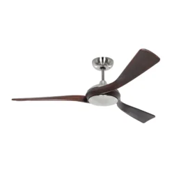 Deckenventilator Eco Interior, chrom, Holz, DC-Motor, Ø140cm