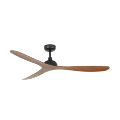 Deckenventilator Gotland, DC, schwarz/Holz dunkel
