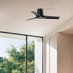 Deckenventilator Hey S, schwarz, DC-Motor, leise, Ø 90 cm