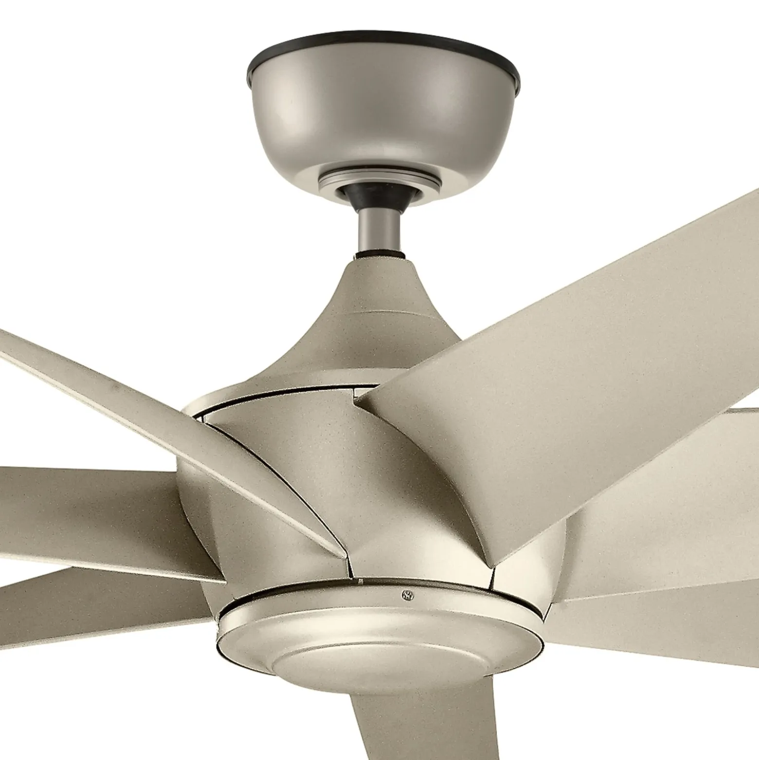Deckenventilator Lehr, IP44, silber antik, Ø 203 cm