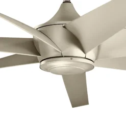 Deckenventilator Lehr, IP44, silber antik, Ø 203 cm