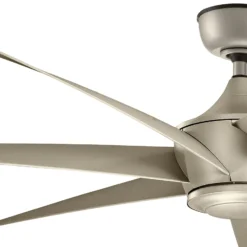 Deckenventilator Lehr, IP44, silber antik, Ø 203 cm