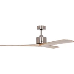 Deckenventilator Macau, chrom/holz hell, Fernbedienung