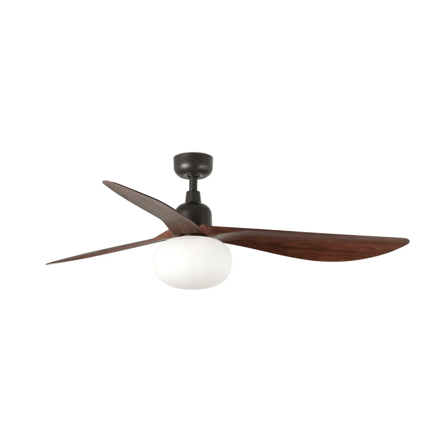 Deckenventilator mit Licht Outwood, braun, DC, leise, Ø150cm