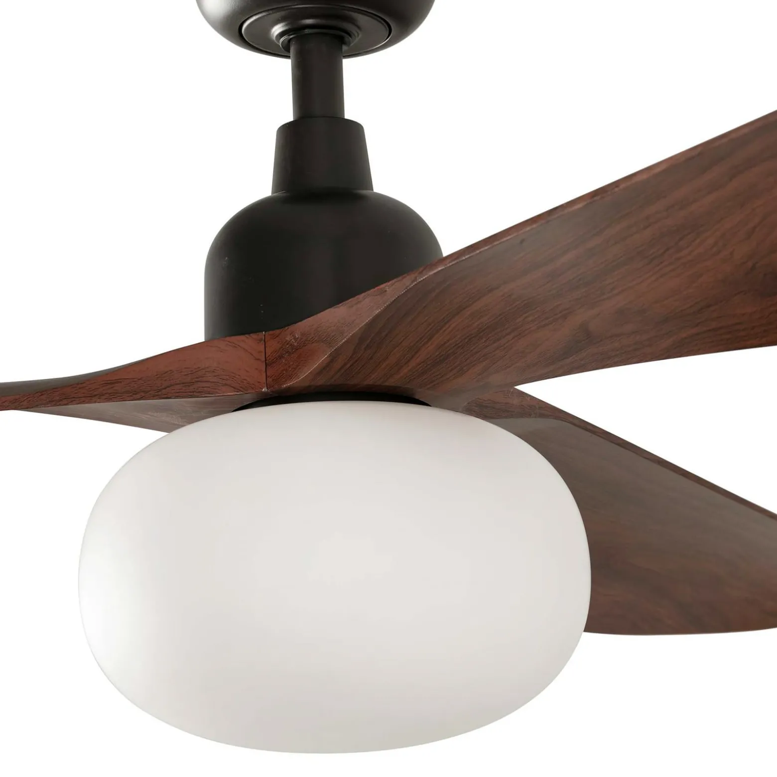Deckenventilator mit Licht Outwood, braun, DC, leise, Ø150cm