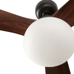 Deckenventilator mit Licht Outwood, braun, DC, leise, Ø150cm