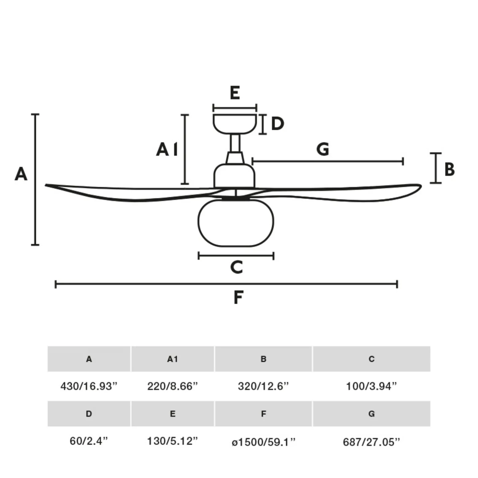 Deckenventilator mit Licht Outwood, braun, DC, leise, Ø150cm