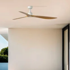 Deckenventilator Outwood, braun, DC, leise, Ø 150 cm, IP44