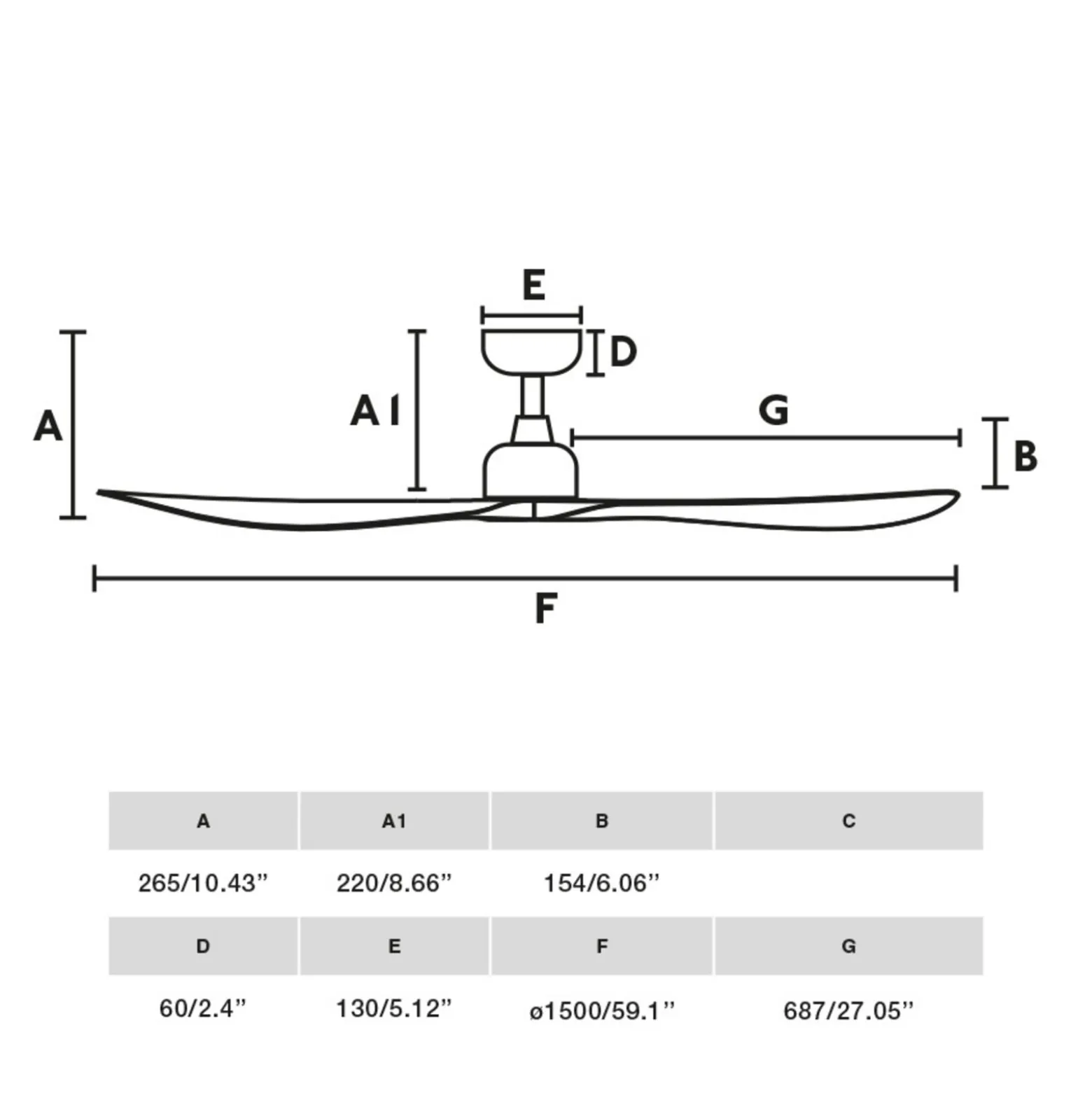 Deckenventilator Outwood, braun, DC, leise, Ø 150 cm, IP44