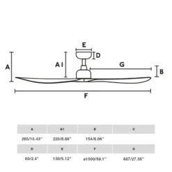 Deckenventilator Outwood, weiß, DC, leise, Ø 150 cm, IP44