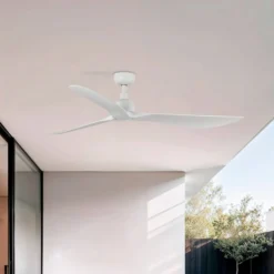 Deckenventilator Outwood, weiß, DC, leise, Ø 150 cm, IP44