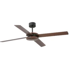 Deckenventilator Polea, holz dunkel/schwarz