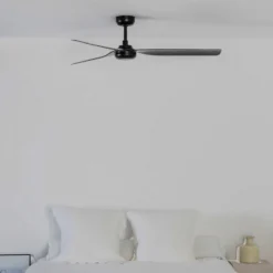 Deckenventilator Punt M, schwarz, DC, leise, 130 cm, Remote