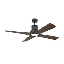 Deckenventilator Winche M LED-Leuchte IP44 schwarz