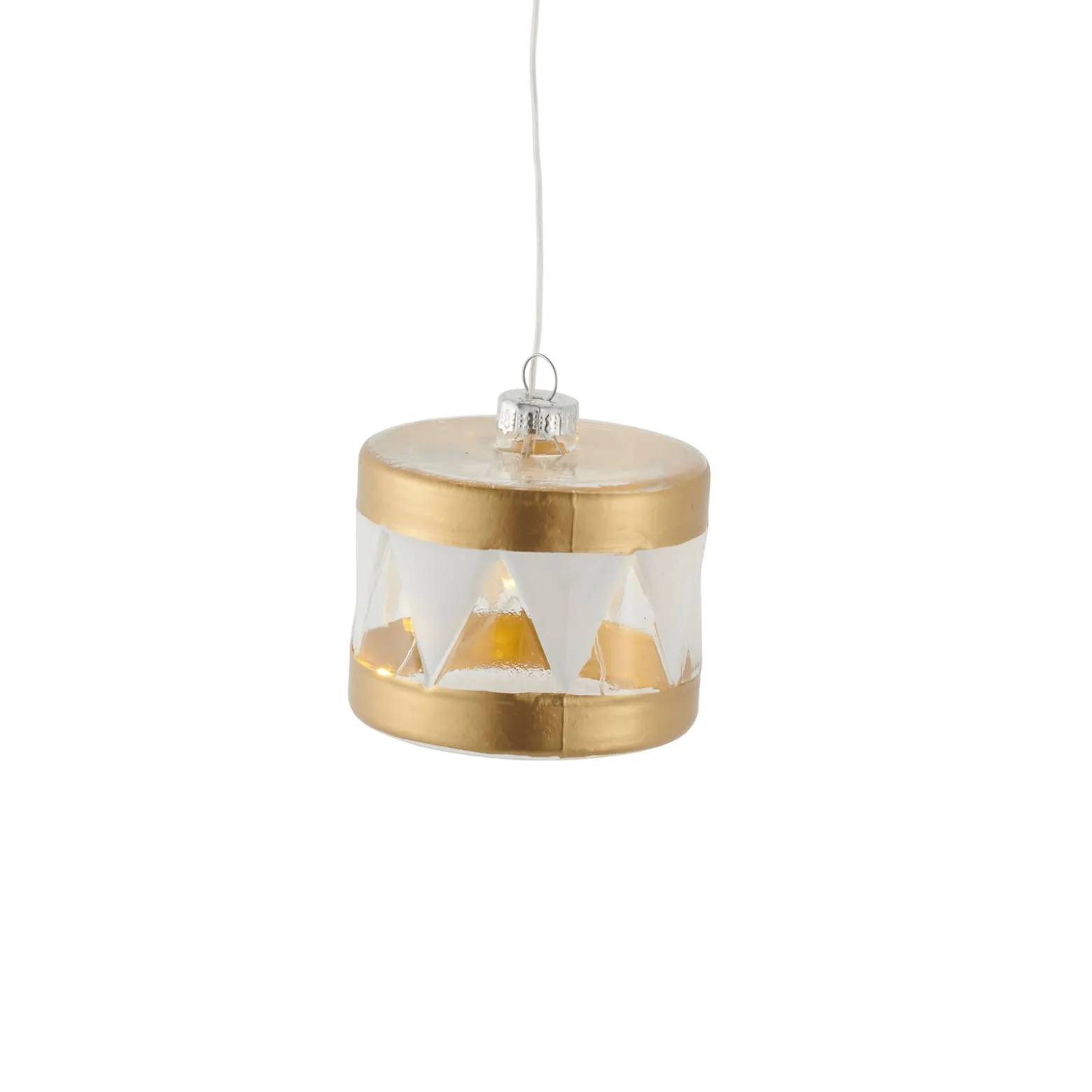 Deko-Anhänger Elly mit LED, Ø 7 cm, gold
