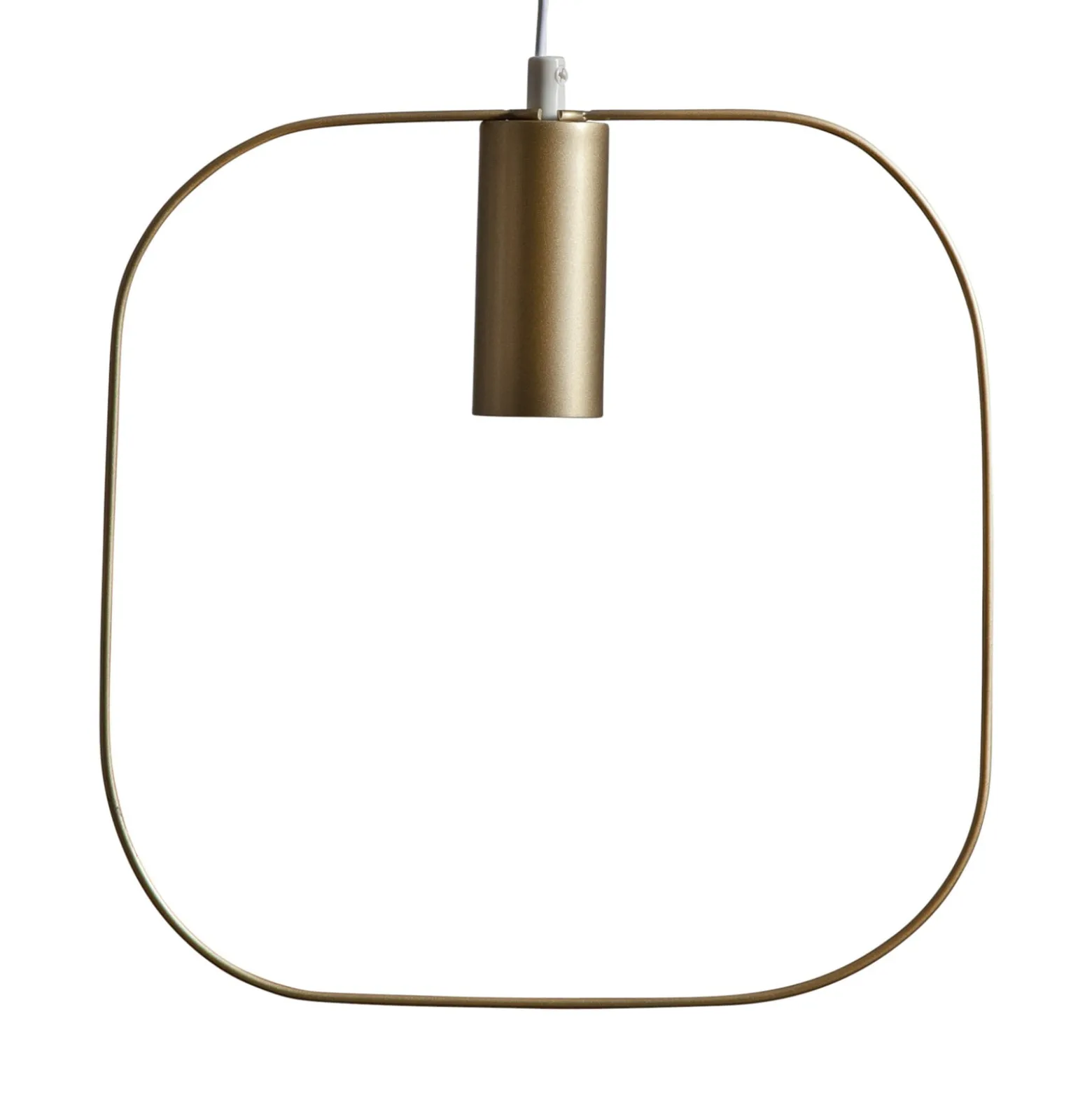 Deko-Hängeleuchte Shape mit Quadrat, gold