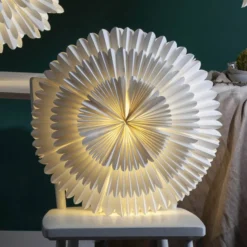 Dekostern Frost, Papier ohne Fassung Ø 50cm weiß