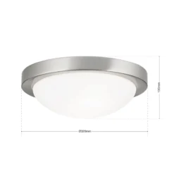 Dezente Deckenleuchte MINEA 32 cm, nickel