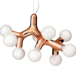 DNA Designer-Pendelleuchte QUATTRO-9.2, kupfer