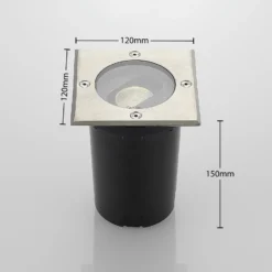 Doris - LED-Bodeneinbaustrahler, eckige Form