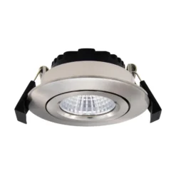 DOTLUX LED-Deckeneinbaulampe CIRCLEminidim edelstahl Ø 8,5cm