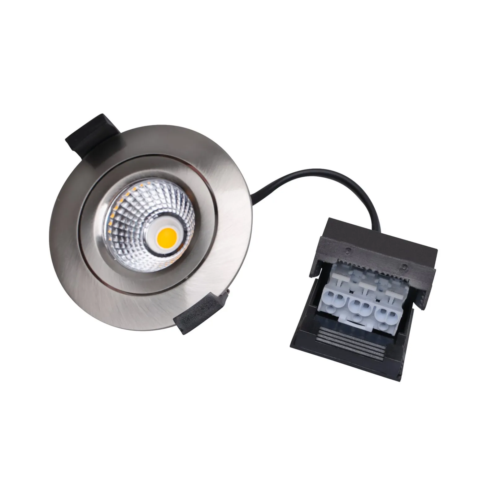DOTLUX LED-Deckeneinbaulampe CIRCLEminidim edelstahl Ø 8,5cm