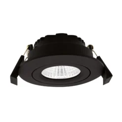 DOTLUX LED-Deckeneinbaulampe CIRCLEminidim, schwarz Ø 8,5 cm