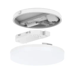 DOTLUX LED-Deckenlampe SURFACE, Ø 30 cm, weiß, PC, CCT, IP54