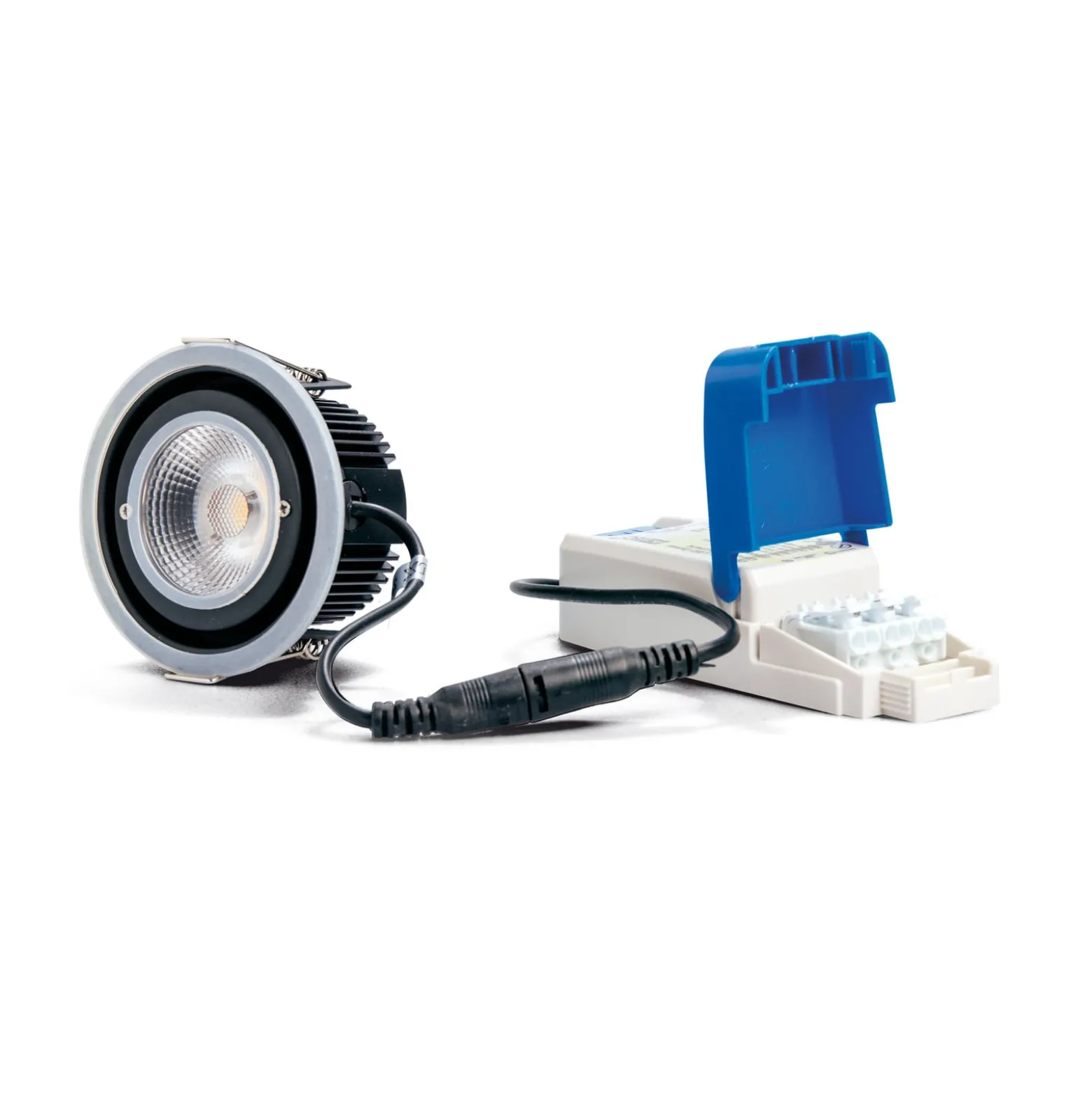 DOTLUX MULTIsun LED-Einbauleuchte, eckig, chrom