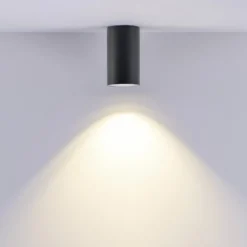 Downlight CAN, schwarz, IP44, Ø 6 cm, Metall, GU10