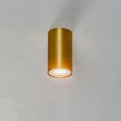 Downlight Eye S in Zylinderform, messing