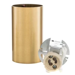 Downlight Eye S in Zylinderform, messing