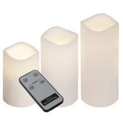 Dreierset LED-Kerzen für den Außenbereich