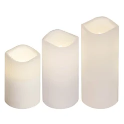 Dreierset LED-Kerzen für den Außenbereich
