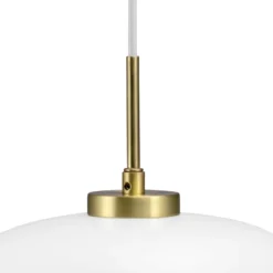 Dyberg Larsen Hängelampe Arp, messingfarben, Glas, Ø 30 cm