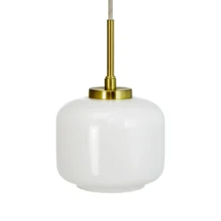 Dyberg Larsen Hängelampe Arp, messingfarben, Glas, Ø 15 cm