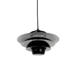 Dyberg Larsen Hängelampe Ejka mini, schwarz, Ø 30 cm, Metall